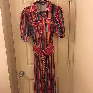 Rainbow stripe dress